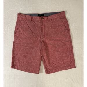 Banana Republic Factory Mens Chino Shorts Size 34 Red 100% Cotton Preppy Casual